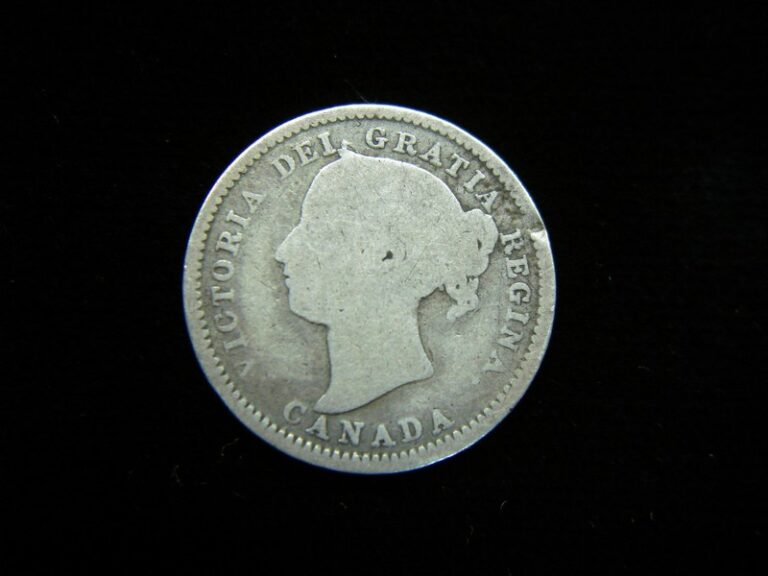 1896 Canada 10 Cents Queen Victoria Silver Coin
