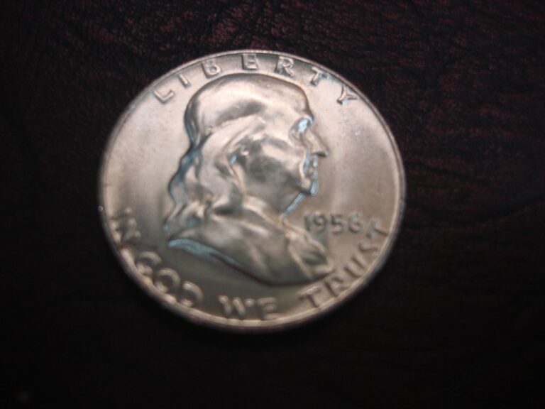 1956 Franklin Half Dollar, Frosty, Ultra-Fine