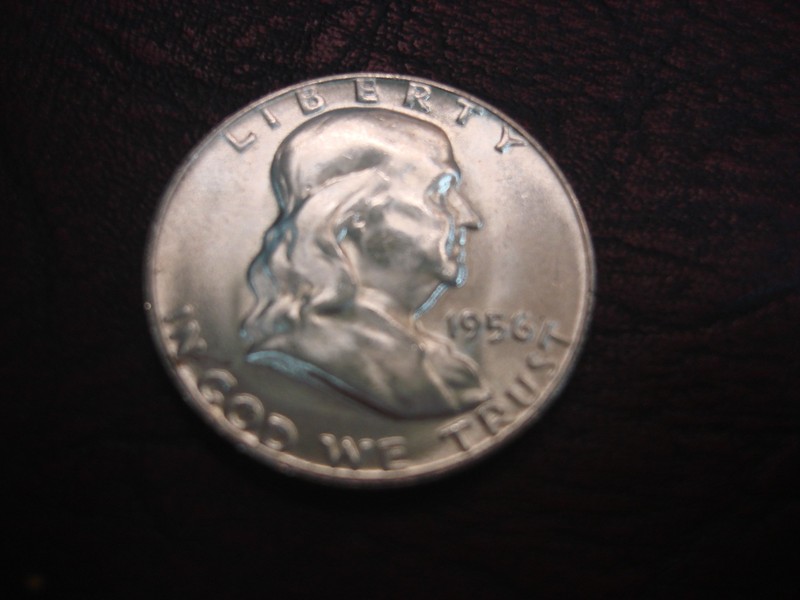 1956 Franklin Half Dollar, Frosty, Ultra-Fine