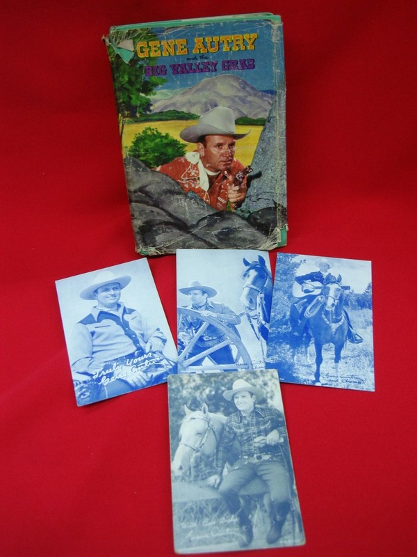 Vintage 1950s Gene Autry book and arcade cards
