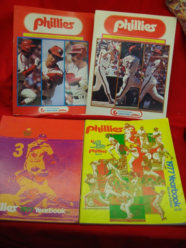 Vintage 1977 Philadelphia Phillies yearbooks and programs