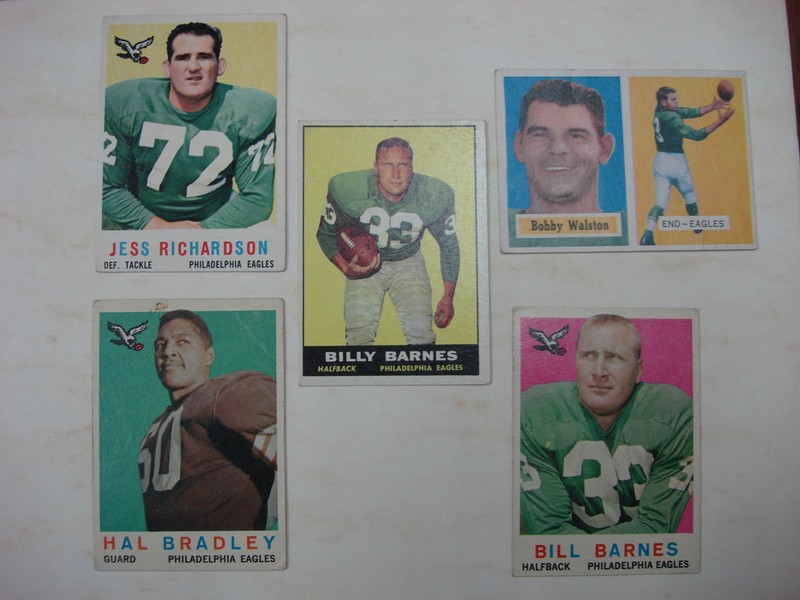 Vintage Topps Philadelphia Eagles Trading Card Set