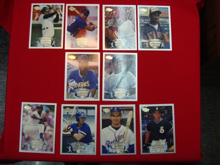 10-card set from the 1993-94 Fleer Excel All-Star Minor League collection featuring Johnny Damon and Alex Gonzalez