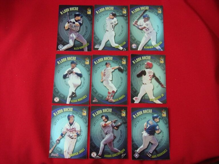 9-Card Topps 2000 'A Look Ahead' Insert Set featuring Chipper Jones, Griffey Jr., and more
