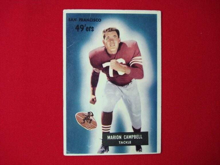 1955 Bowman Football card of San Francisco 49ers player Marion Campbell (#94)
