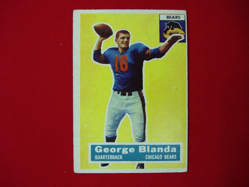1956 Topps George Blanda #11 Chicago Bears Football Card