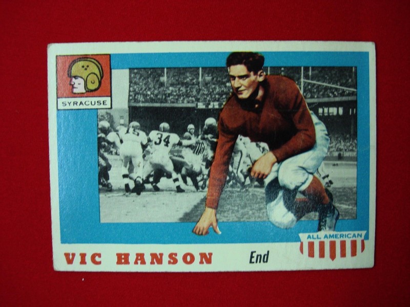 1955 Topps All-American Football Card of Vic Hanson #57