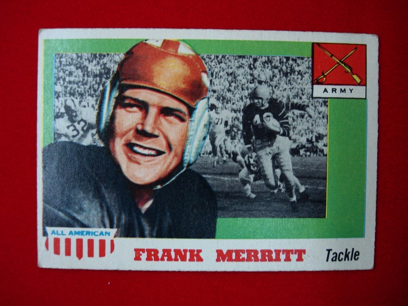 1955 Topps All-American Football Card #55 Frank Merritt