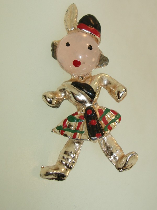 Vintage 1950s Jelly Belly Scottish Scatter Pin