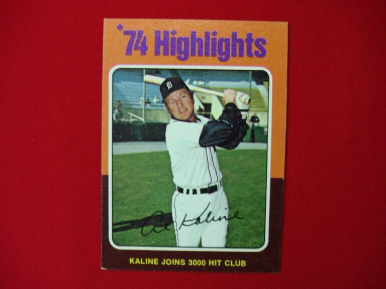 1975 Topps Baseball Highlights Al Kaline 3,000 Hit Card