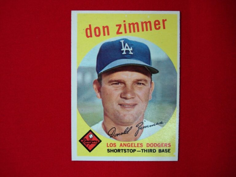 1959 Topps Don Zimmer baseball card #287 Los Angeles Dodgers