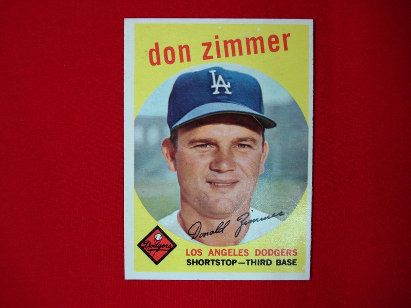 1959 Topps Don Zimmer baseball card #287 Los Angeles Dodgers