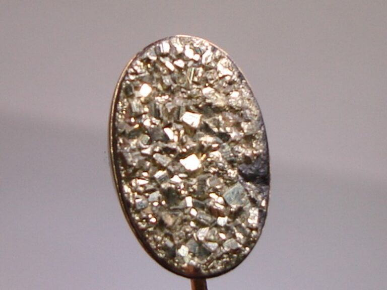 Antique Victorian gold filled pyrite stick pin signed (F)