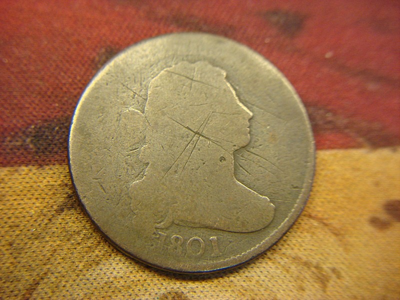 1801 Draped Bust Large Cent US Copper Coin