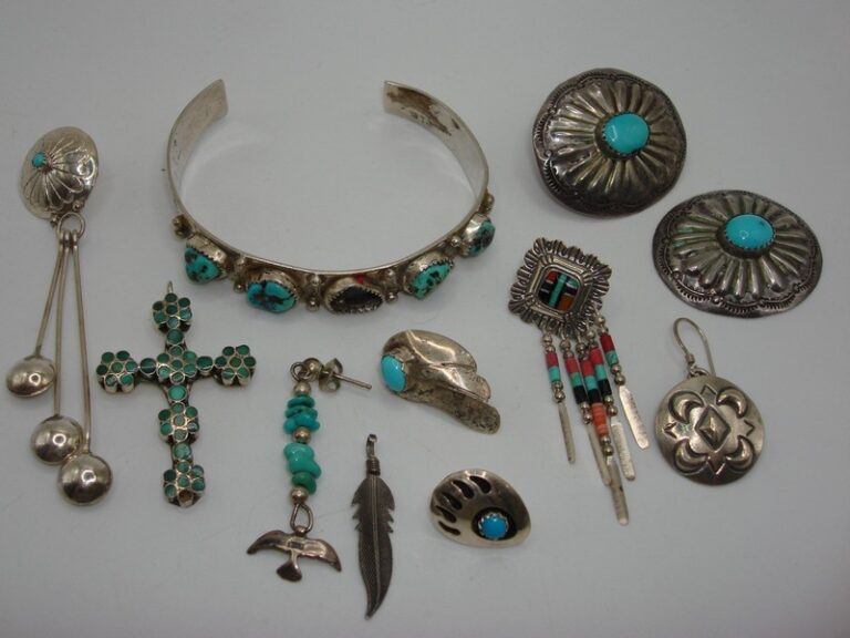 Vintage Native American and Mexican Sterling Silver Jewelry Lot