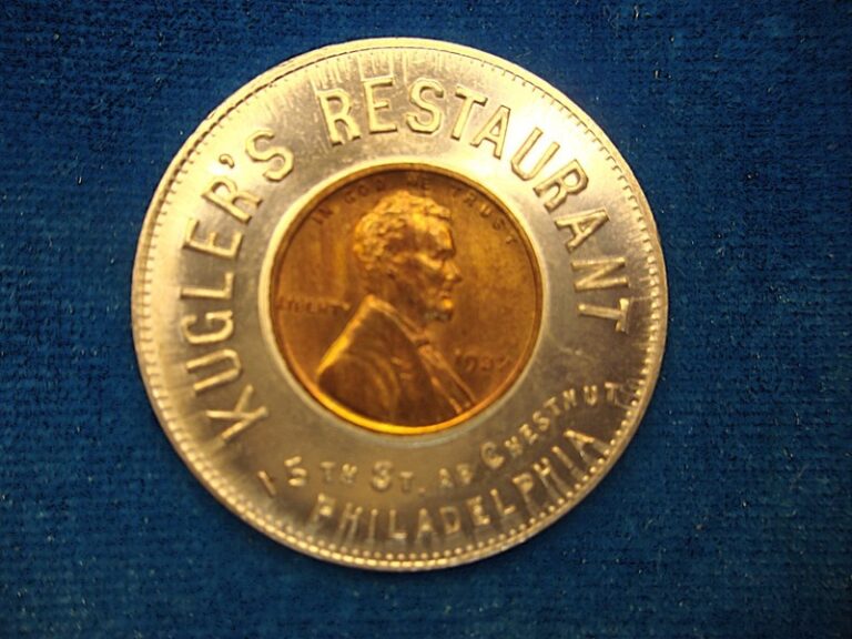 1937 Kugler's Restaurant Token, Philadelphia, PA