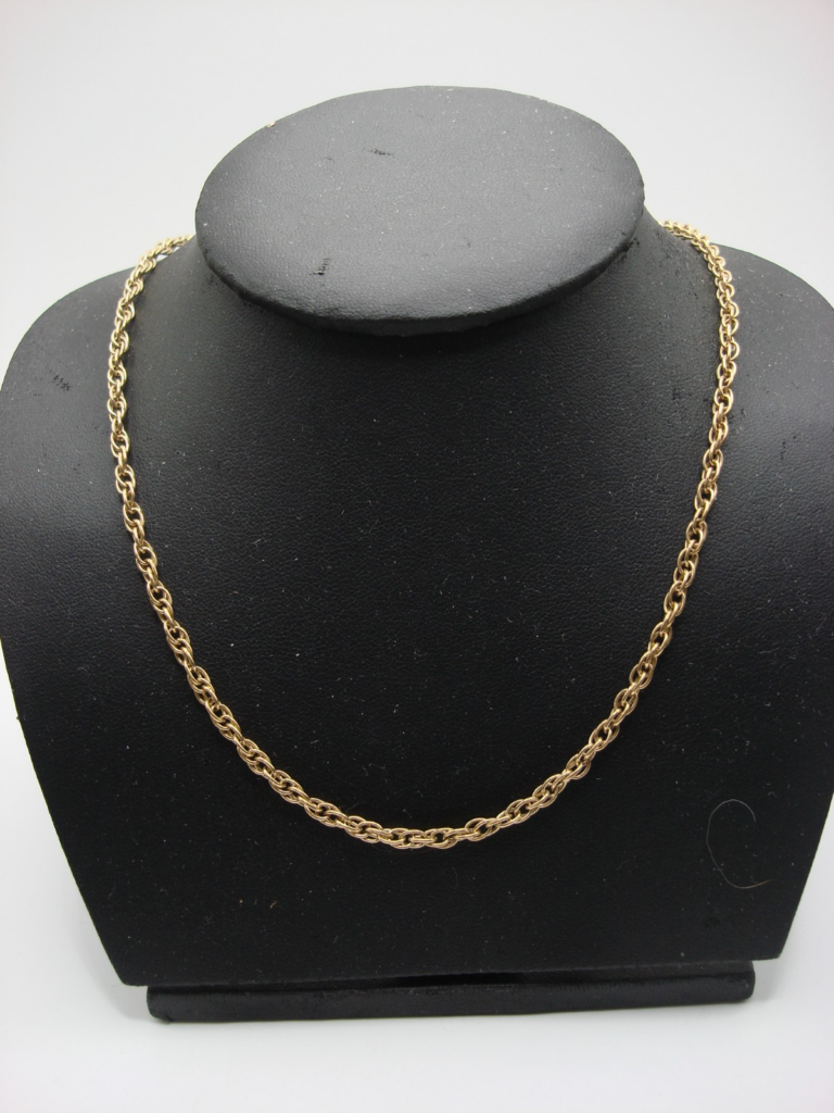 Vintage Winnard 12K gold filled twisted rope chain necklace
