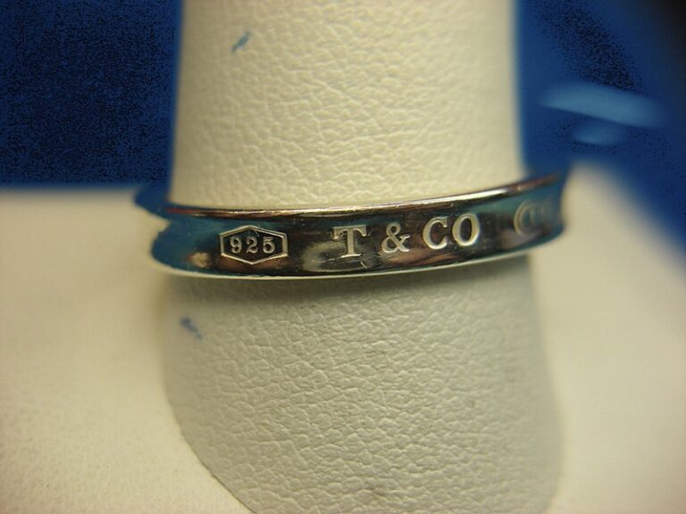 Tiffany & Co. 1837 sterling silver ring, narrow band, size 11 1/2, pre-owned