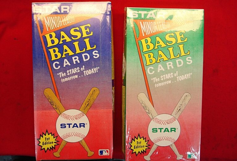 Two factory sealed hobby boxes of 1989 Star International Minor League Baseball cards