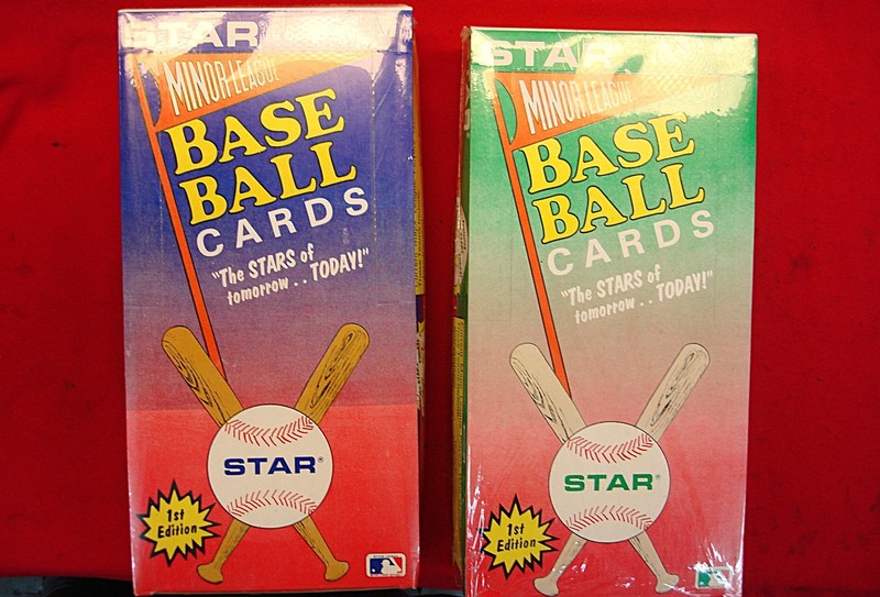 Two factory sealed hobby boxes of 1989 Star International Minor League Baseball cards