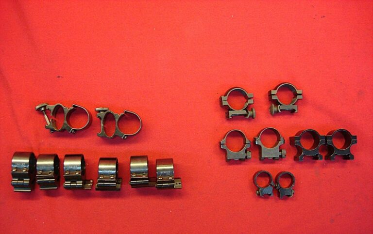 Used Weaver scope rings (8 sets, including 3 flip-over pairs)