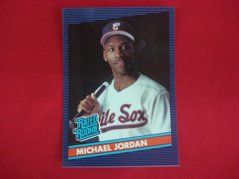 1990 Fun City Michael Jordan rookie card blue back Chicago White Sox Donruss