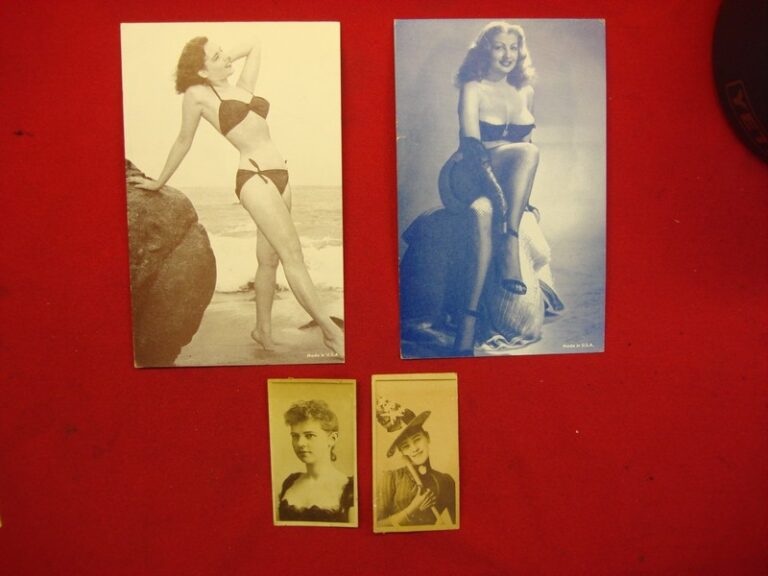 Vintage arcade cards of Tempest Storm and an antique N145 photo from 1891