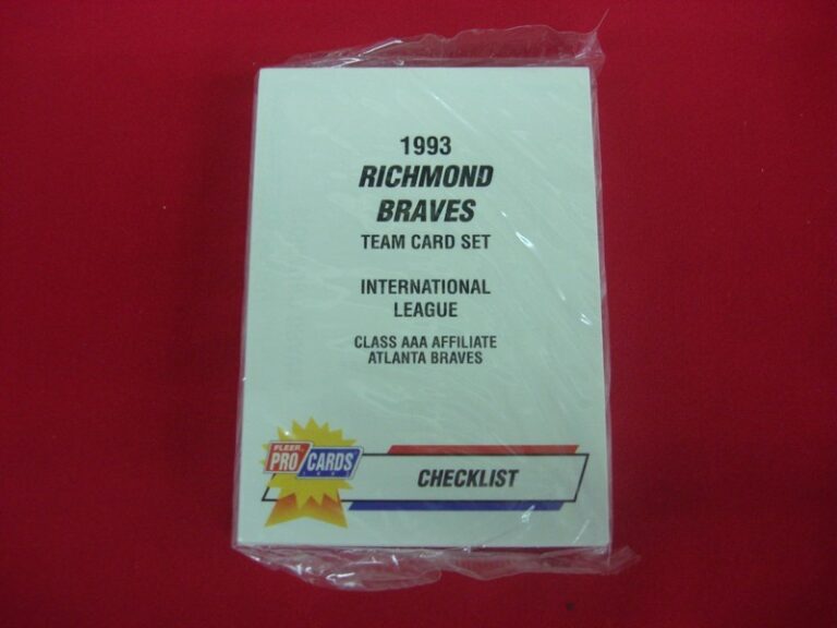 1993 Fleer Procards Richmond Braves MiLB Team Set featuring Chipper Jones, Javy Lopez, Ryan Klesko, and Jose Oliva
