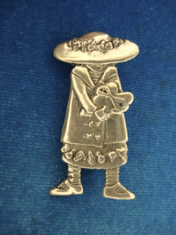 Vintage Mary Engelbreit Sterling Silver Secret Love Pin