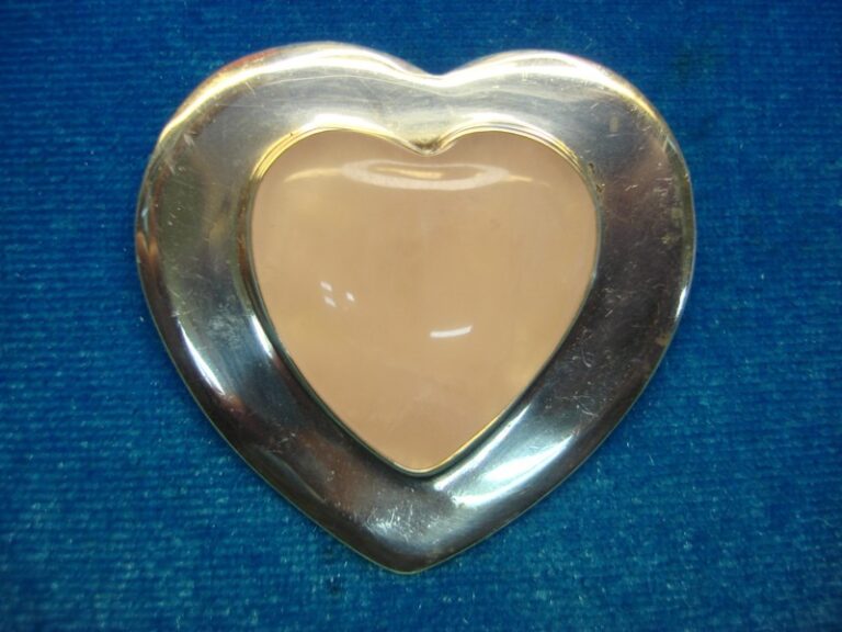 Vintage Great Falls sterling silver rose quartz heart pin