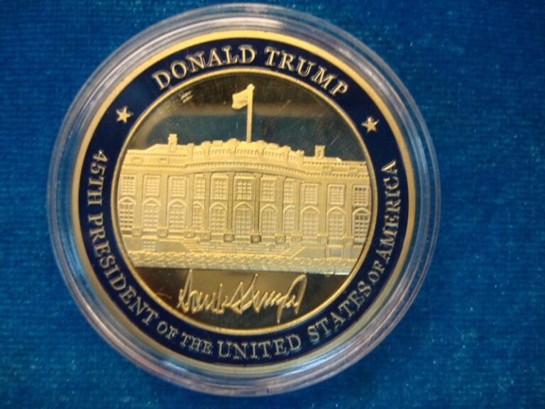 Donald J. Trump 45th President Gold Tone Medallion