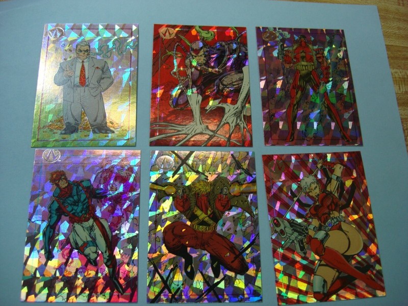 Complete set of 6 1993 Topps Wildc.A.Ts. Prism Insert cards in Near Mint condition.
