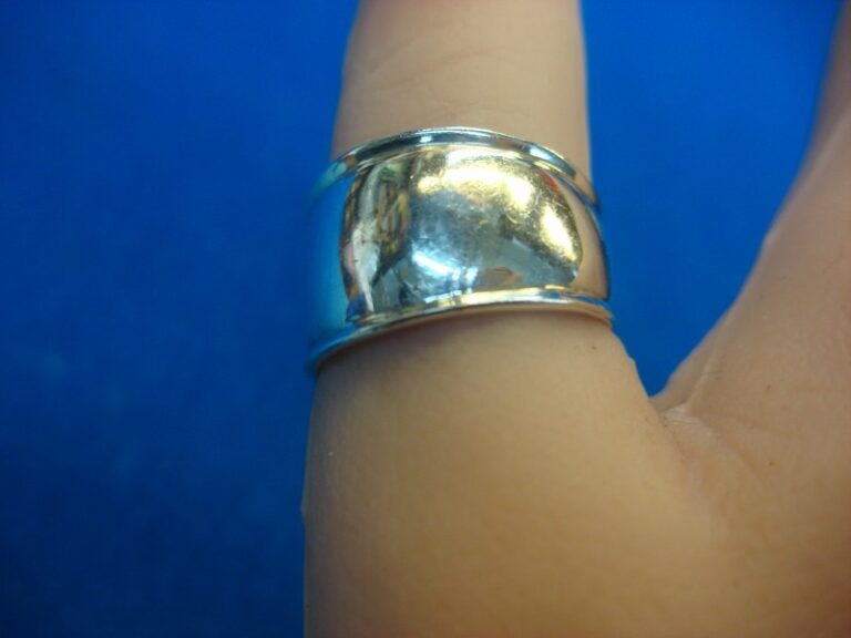Sterling silver spoon ring, vintage style, size 8 1/2