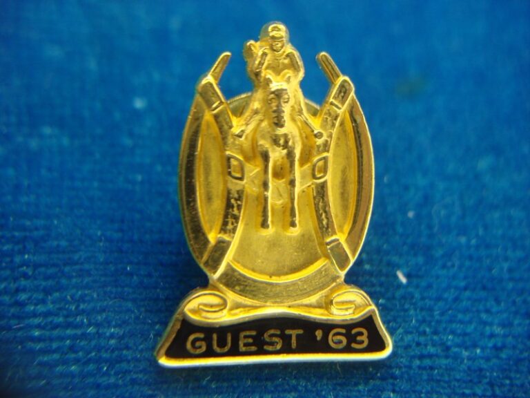 Vintage 1963 Kentucky Derby Guest of Horse Club Lapel Pin