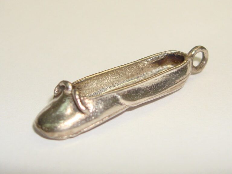 Vintage Sterling Silver Ballet Slipper Charm