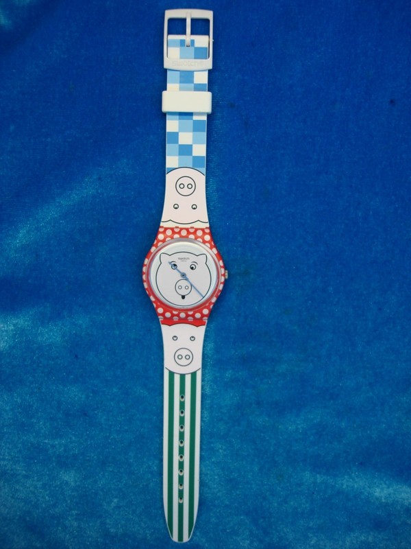 Swatch Originals Piggy Watch, 2020, White Dial, 34mm