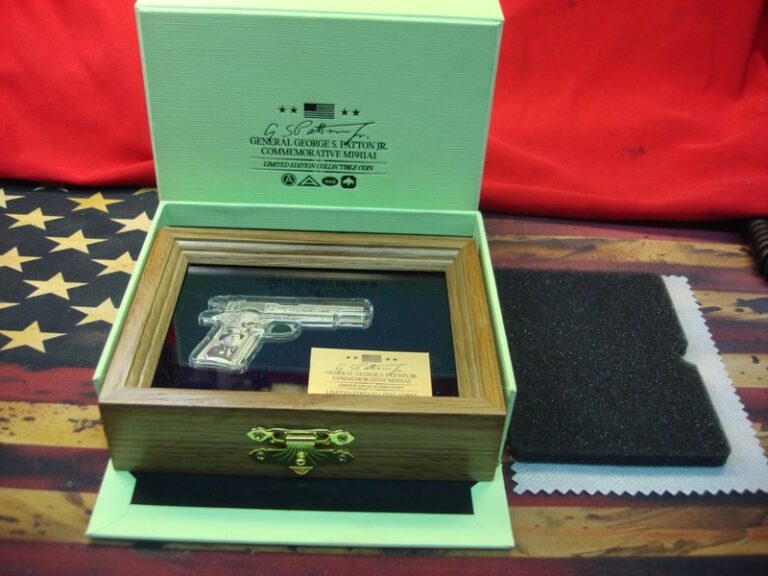 2 oz .999 Fine Silver General George S. Patton, Jr. M1911A1 Replica - Samoa Coin #247