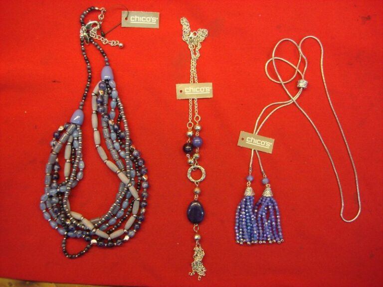 Set of three Chico's necklaces, unworn and in excellent condition