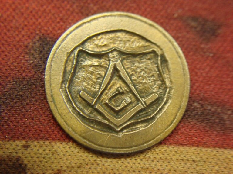 1886 Indian Head Cent with Masonic Symbol Reverse