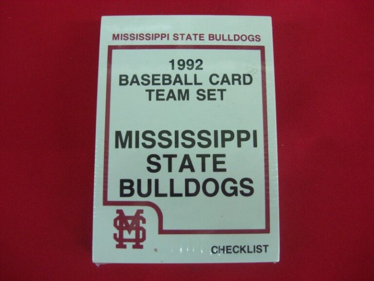 1992 Mississippi State Bulldogs Baseball Card Team Set